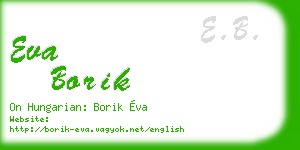 eva borik business card